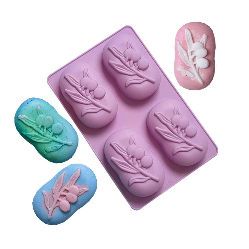 4 Cavities Oval Olive Tree Sil - Soap Making Diy Kit 评论和价格