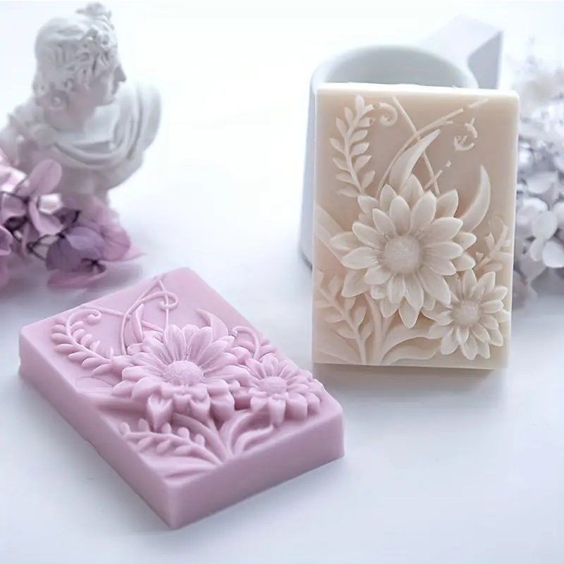 3D Flower Square Soap Silicone - Soap Making Kit For Beginners 评论和价格
