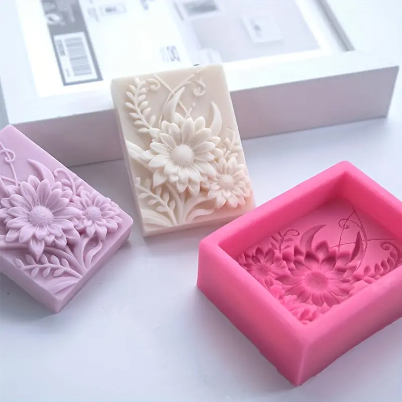 3D Flower Square Soap Silicone - Soap Making Kit For Beginners 评论和价格