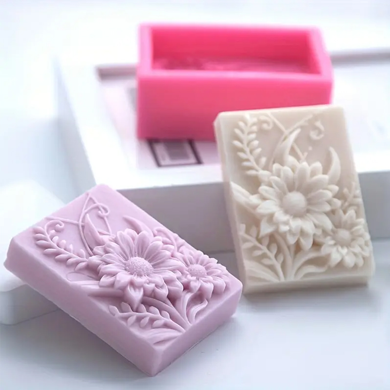 3D Flower Square Soap Silicone - Soap Making Kit For Beginners 评论和价格