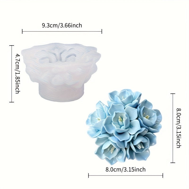1 Hydrangea Candle Silicone Mo - Soap Making Ins 评论和价格