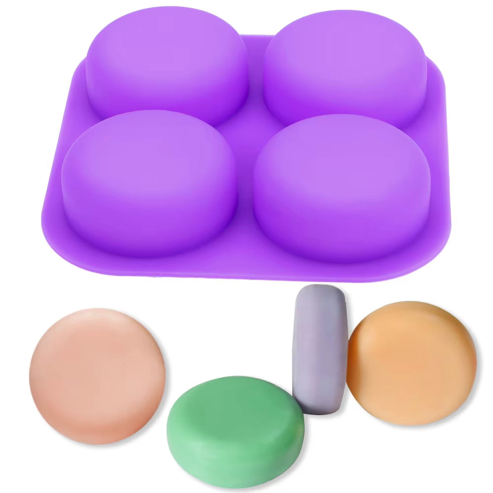 1-2 PCS 4 Cavity Reusable Roun - Soap Making Instructions 评论和价格