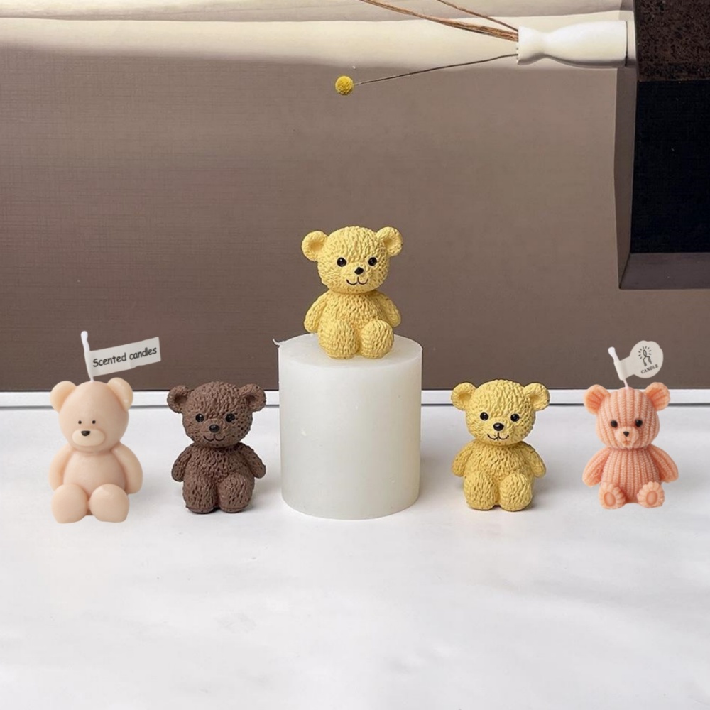 3D Cute Bear Candle Making Mou - Soap Making Gifts 评论和价格