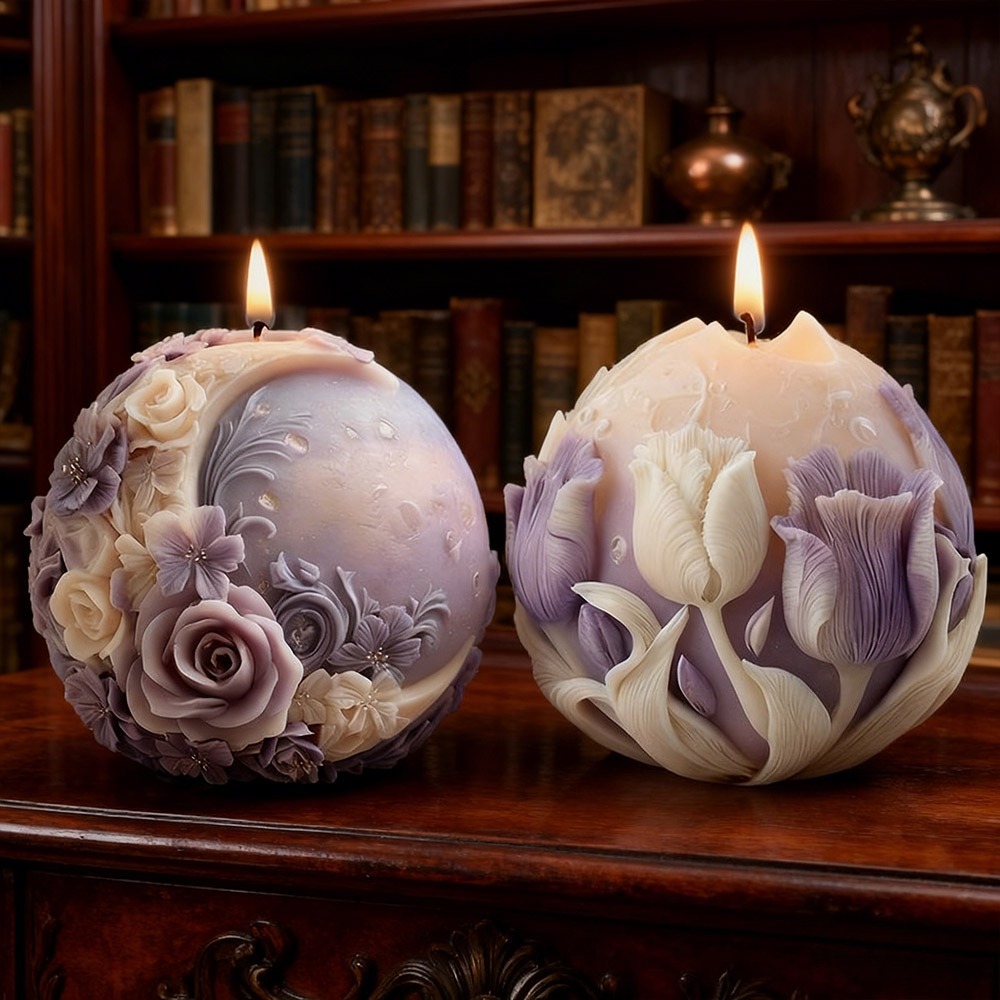 Moon Rose Tulip Ball Candle Si - Soap Making Gifts 评论和价格