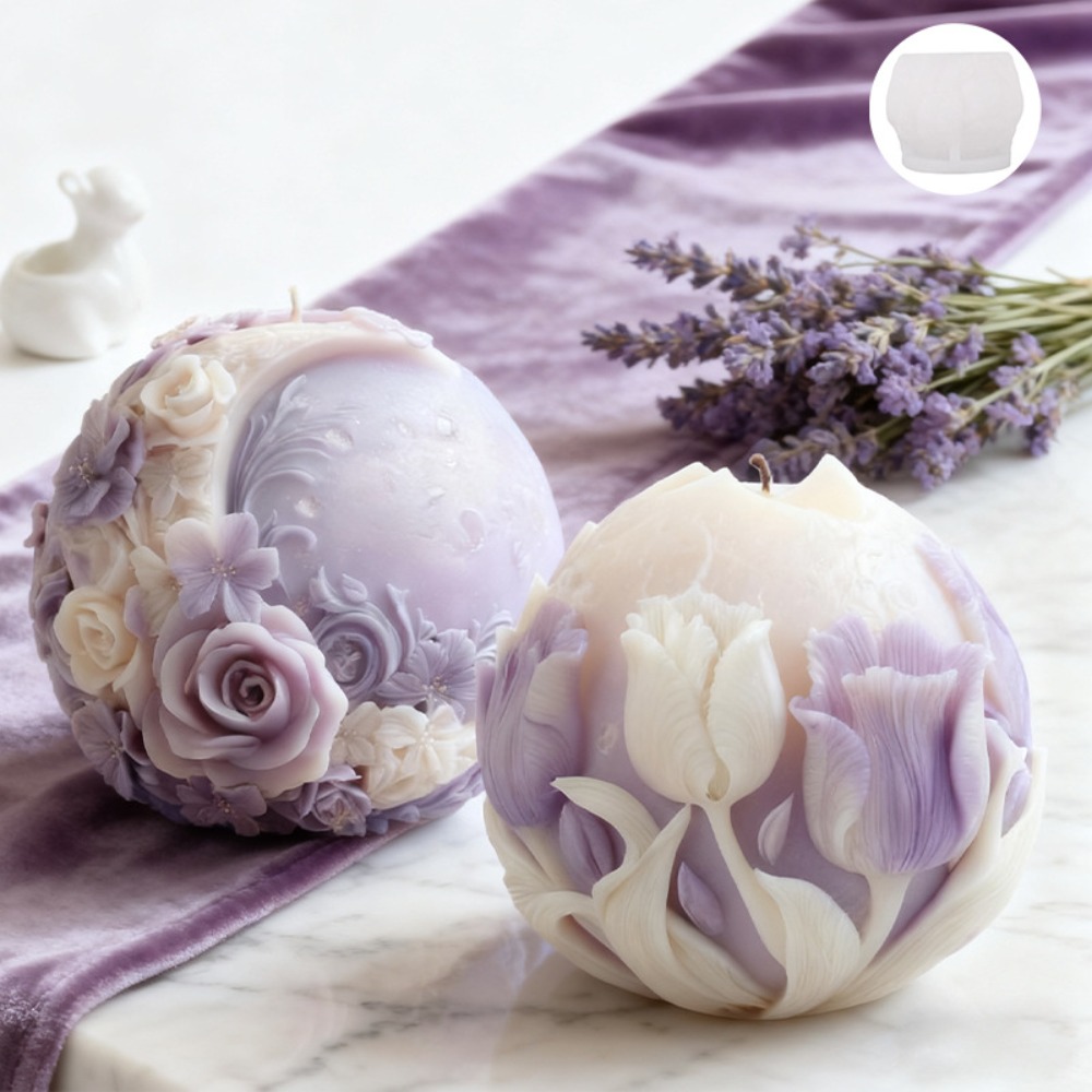 Moon Rose Tulip Ball Candle Si - Soap Making Gifts 评论和价格