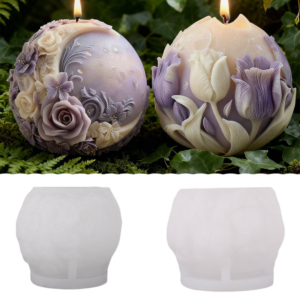 Moon Rose Tulip Ball Candle Si - Soap Making Gifts 评论和价格