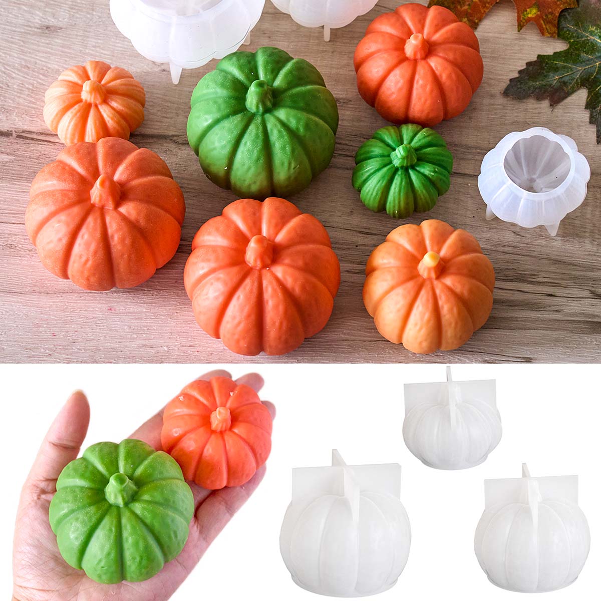 Halloween Pumpkin Candle Silic - Soap Making Gifts 评论和价格