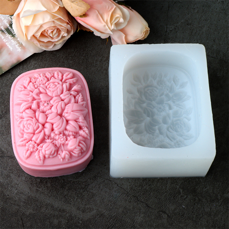 Square Floral Silicone Soap Mo - Soap Making Kit For Beginners 评论和价格
