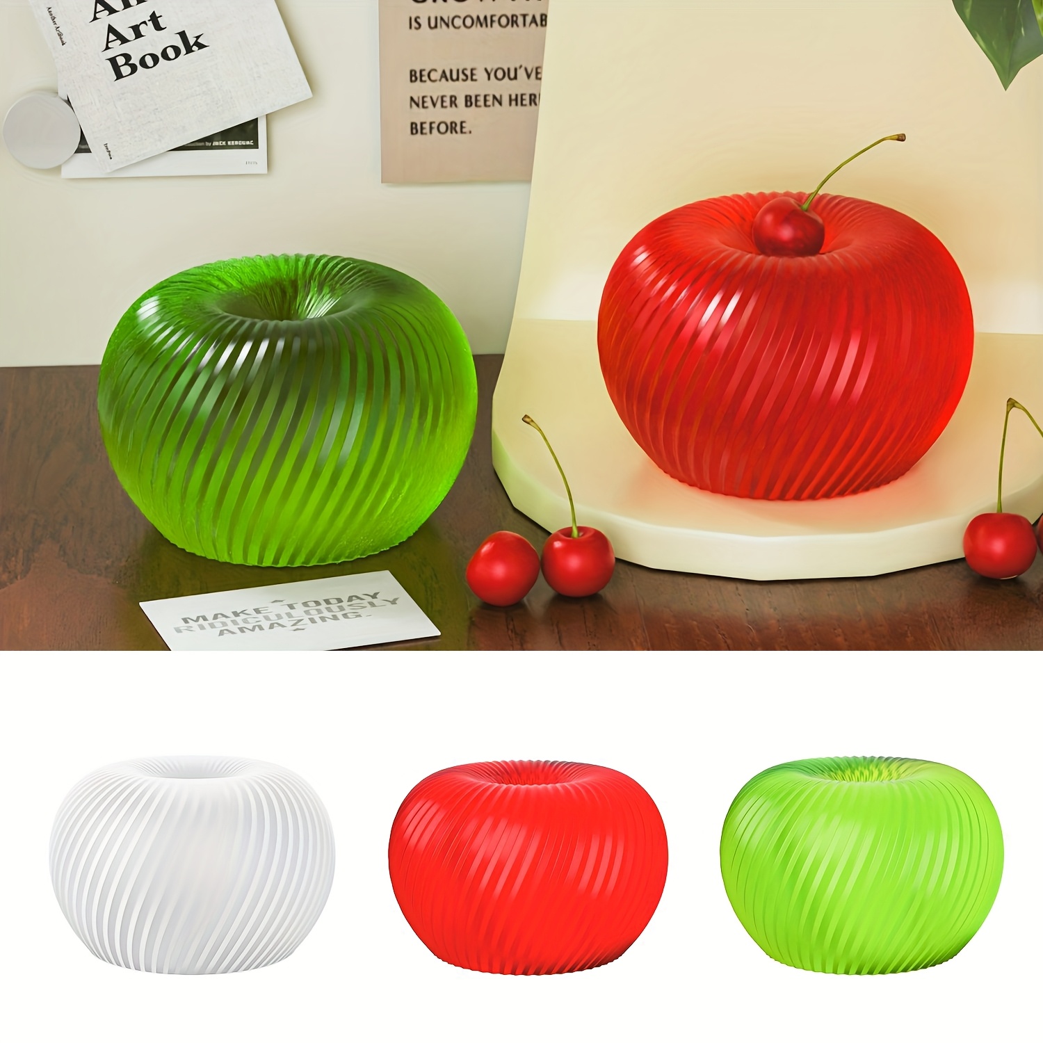 A trendy red apple silicone mo - Soap Making Ins 评论和价格
