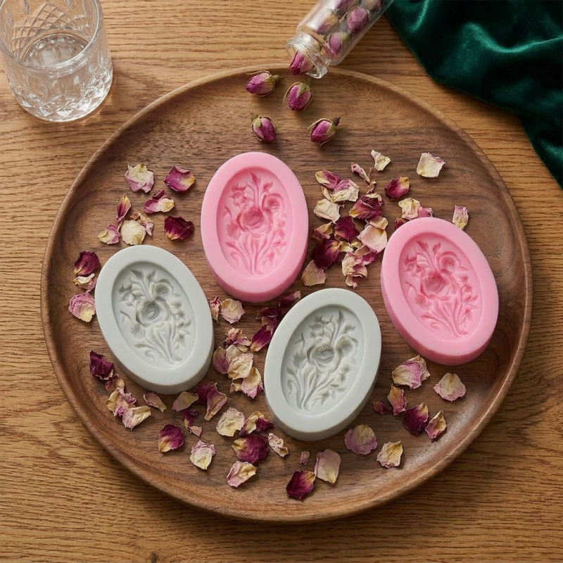 4 Silicone mold with flower sh - Soap Making Ins 评论和价格