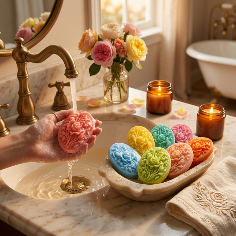 4 Silicone mold with flower sh - Soap Making Ins 评论和价格