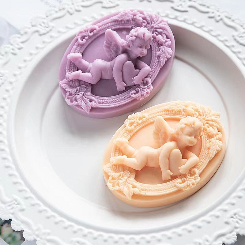 3D Angel Kids Shaped Silicone  - Soap Making Gifts 评论和价格