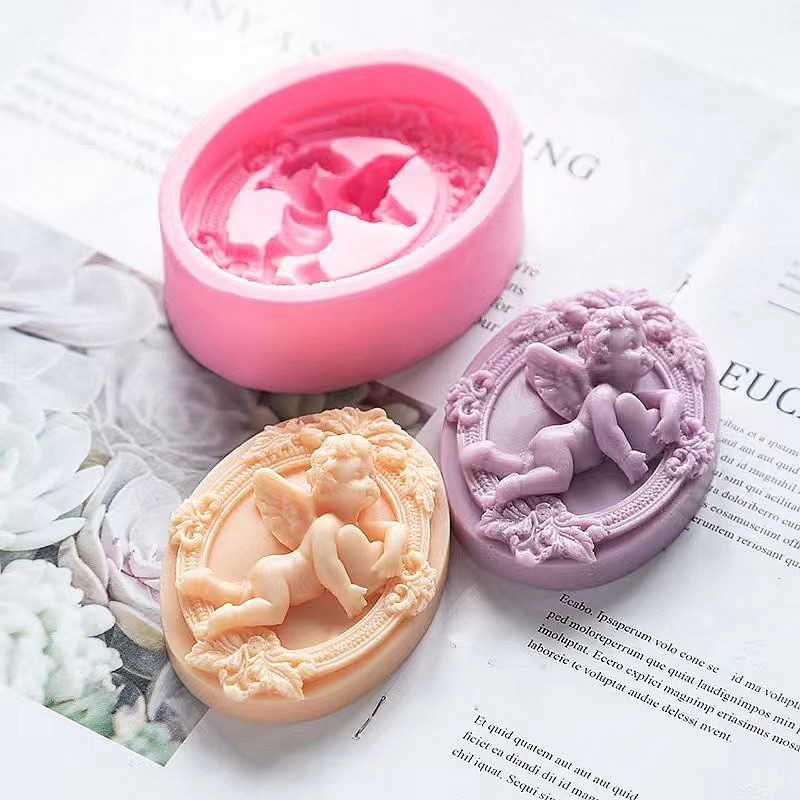 3D Angel Kids Shaped Silicone  - Soap Making Gifts 评论和价格