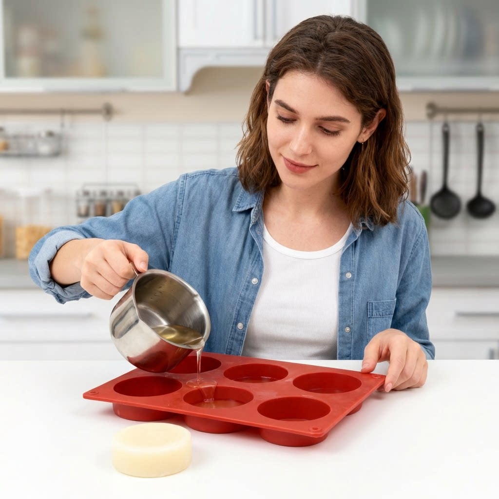 Round Silicone Soap Mold DIY H - Soap Making Instructions 评论和价格